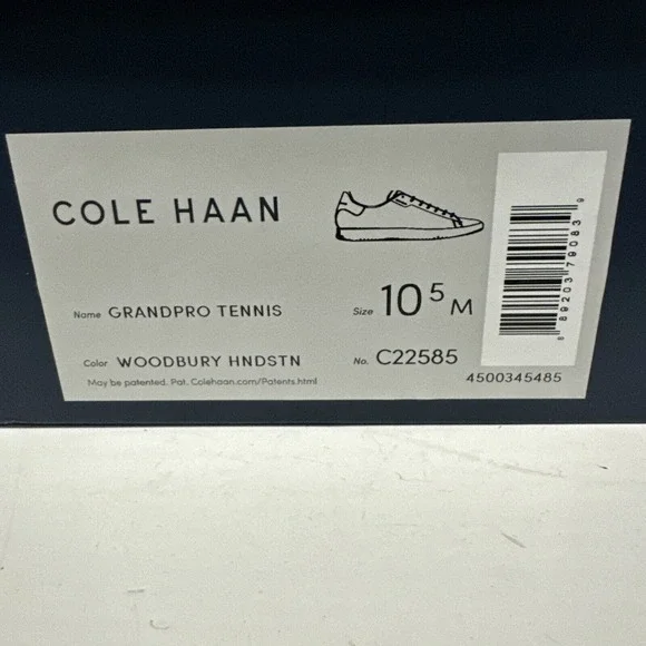 Cole Haan Grandpro Tennis Sneaker Men's 10.5‎ Woodbury Handstain Shoes